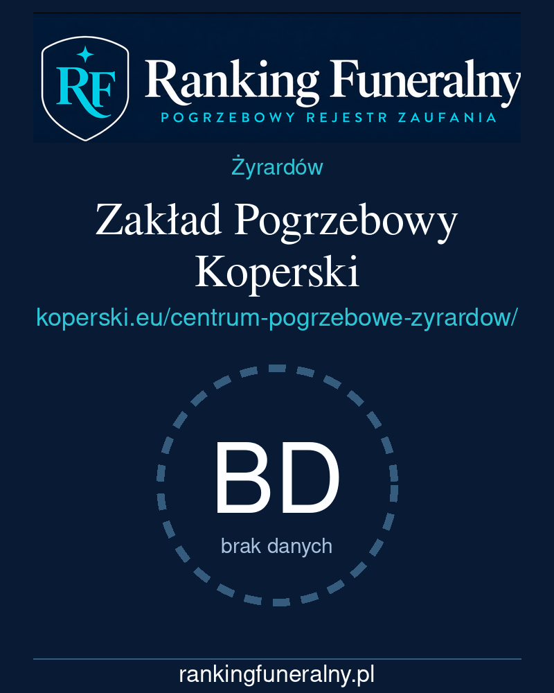 Zakład Pogrzebowy Koperski - badge pionowy