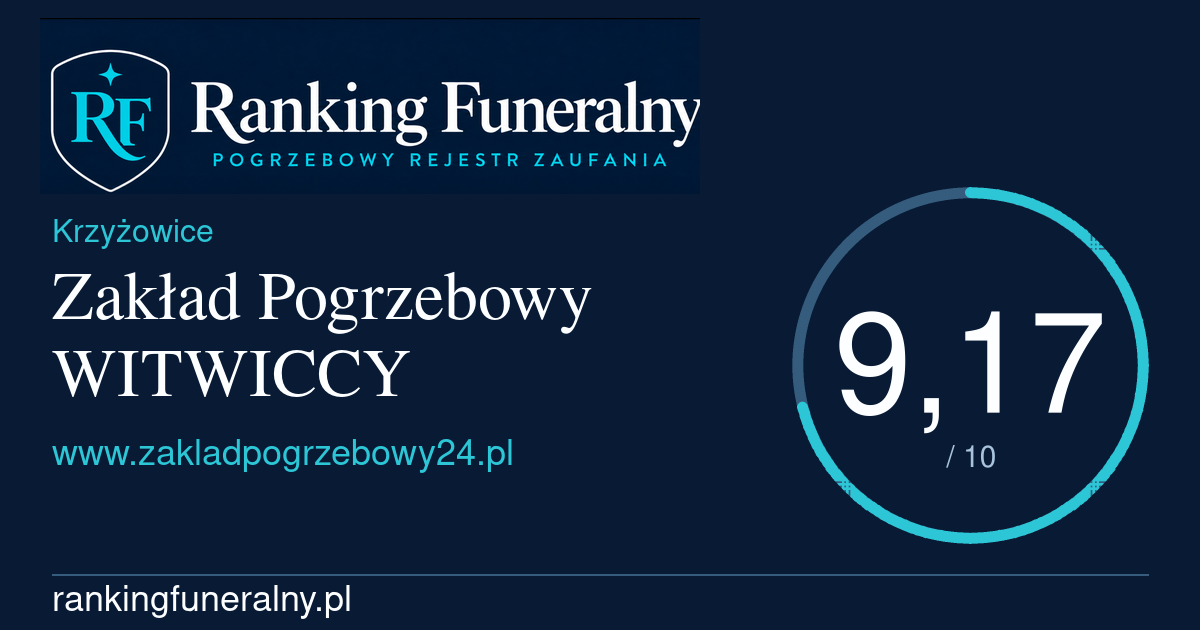 Zakład Pogrzebowy WITWICCY - badge poziomy