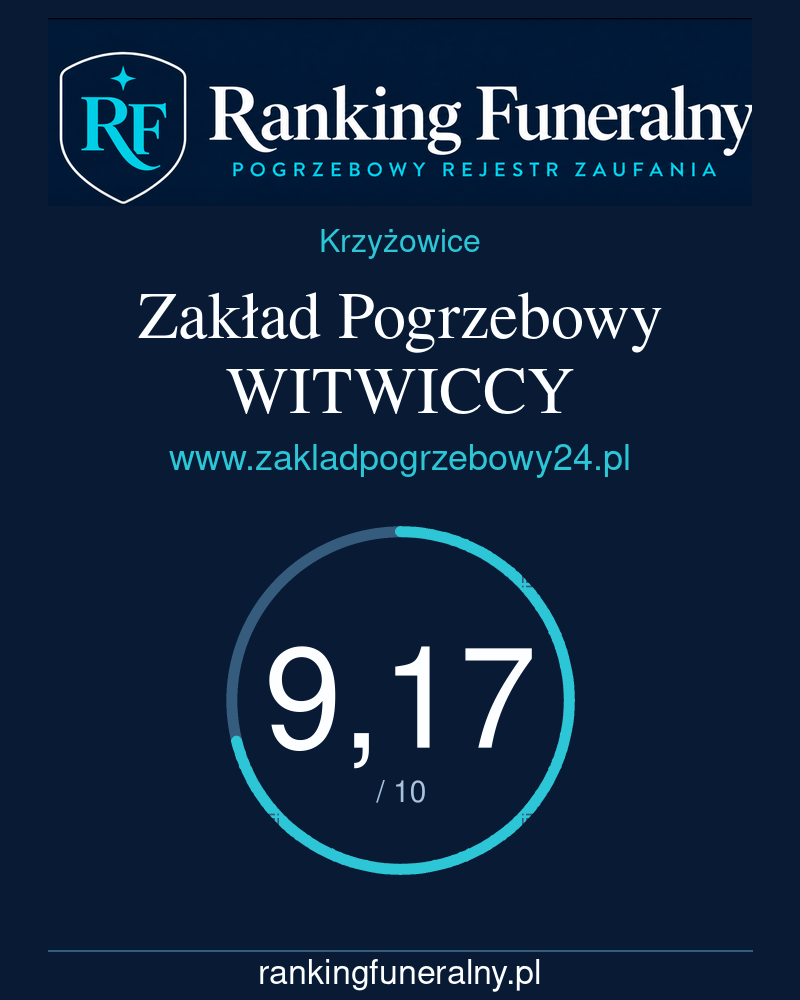 Zakład Pogrzebowy WITWICCY - badge pionowy
