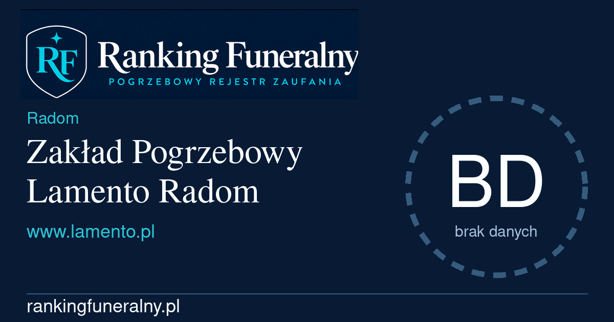 Zakład Pogrzebowy Lamento Radom - badge poziomy
