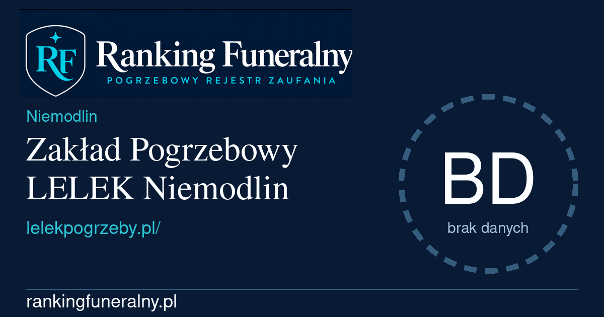 Zakład Pogrzebowy LELEK Niemodlin - badge poziomy