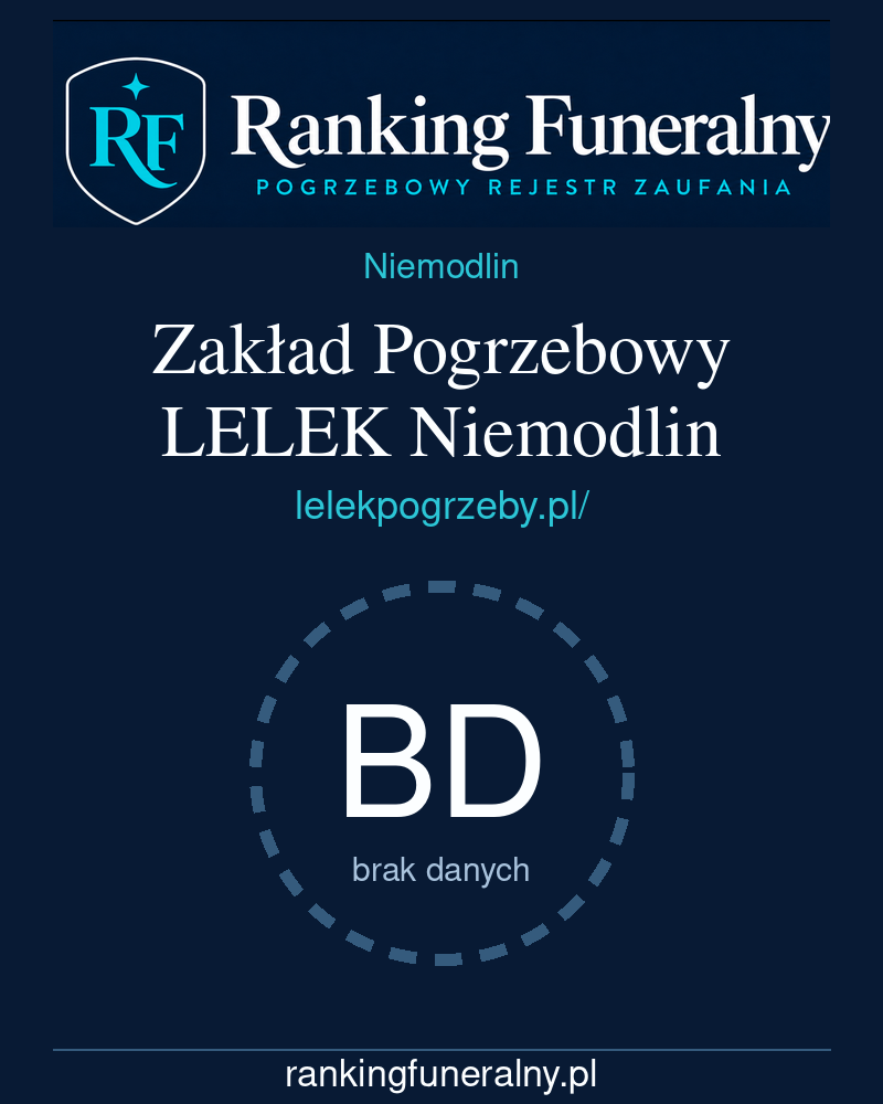 Zakład Pogrzebowy LELEK Niemodlin - badge pionowy