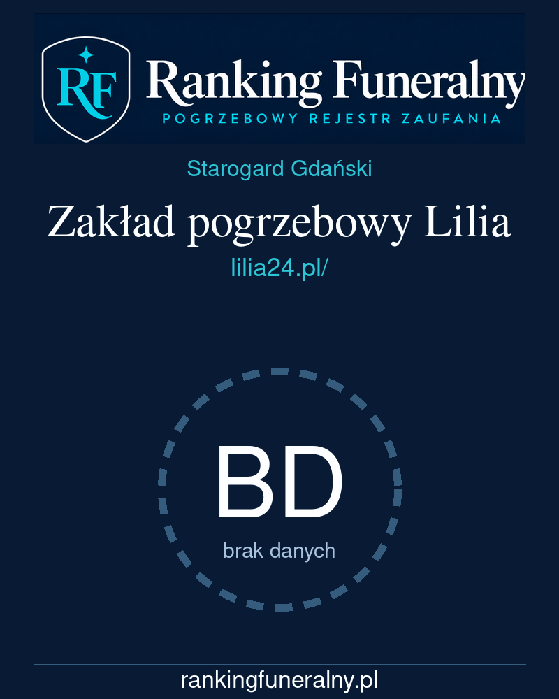 Zakład pogrzebowy Lilia - badge pionowy