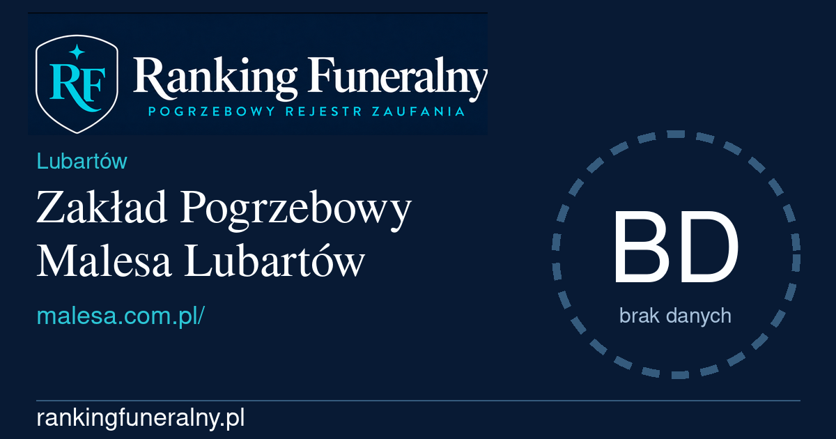 Zakład Pogrzebowy Malesa Lubartów - badge poziomy