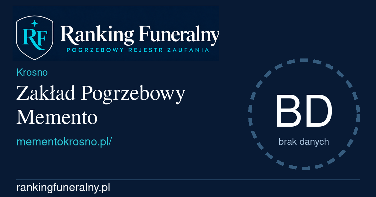 Zakład Pogrzebowy Memento - badge poziomy