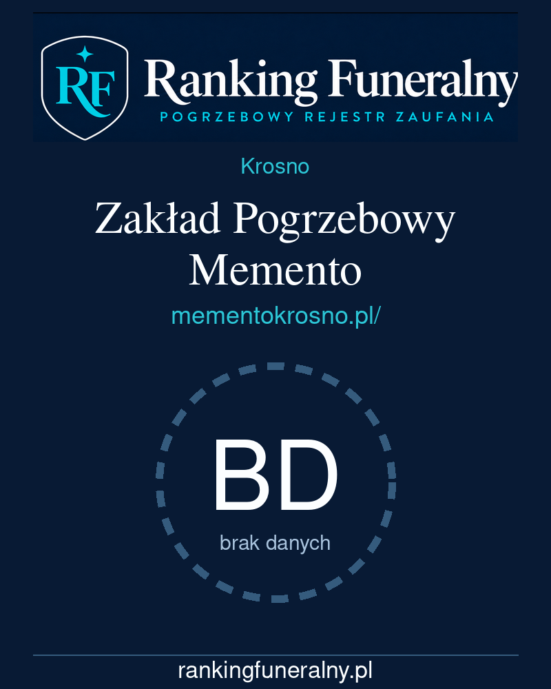 Zakład Pogrzebowy Memento - badge pionowy