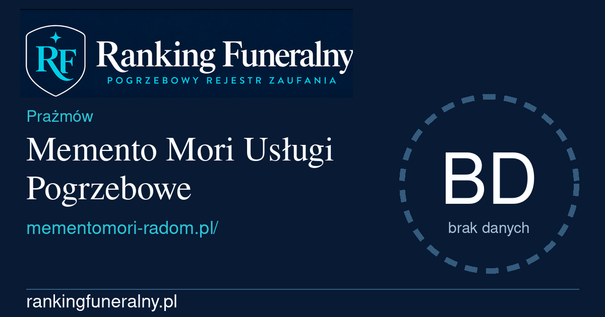 Memento Mori Usługi Pogrzebowe - badge poziomy