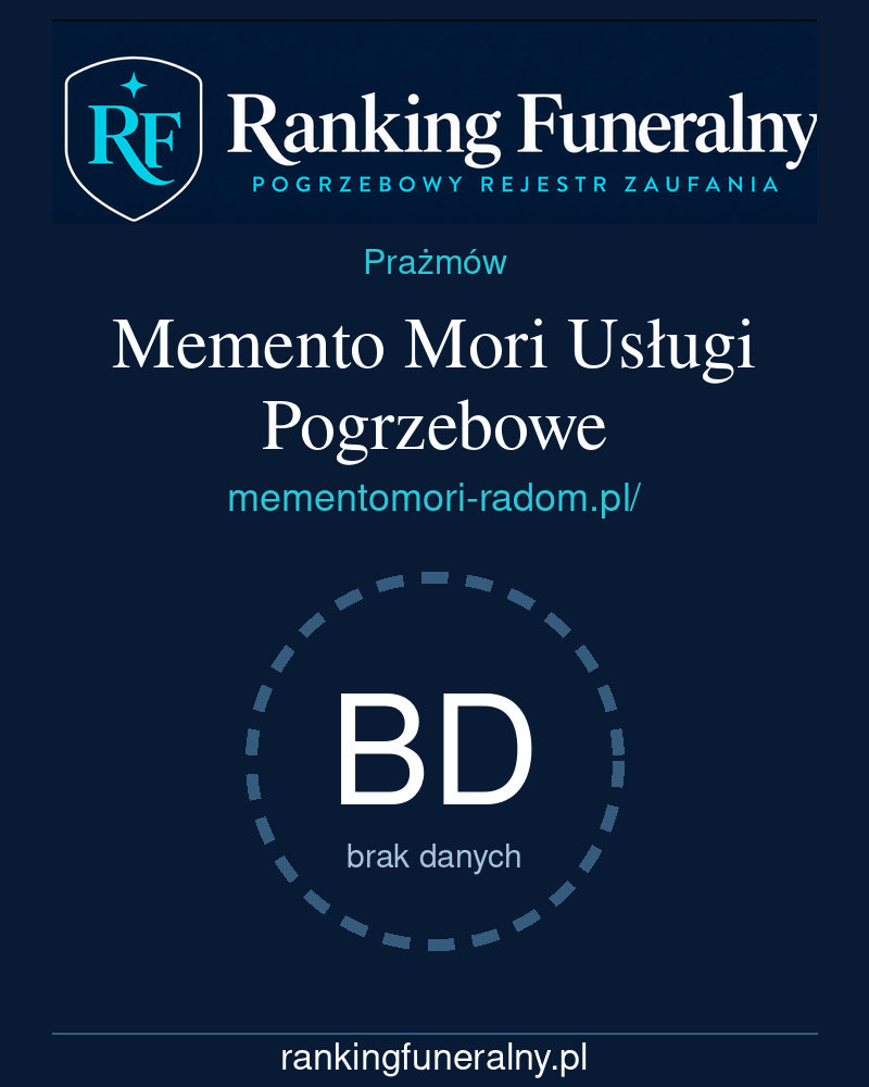 Memento Mori Usługi Pogrzebowe - badge pionowy