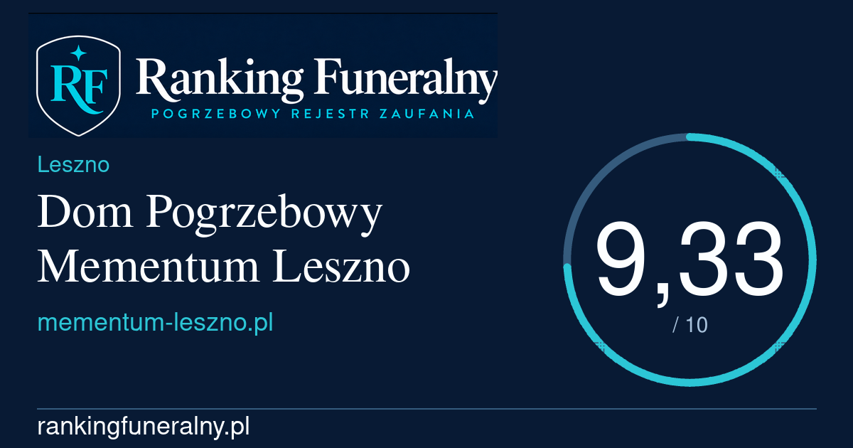 Dom Pogrzebowy Mementum Leszno - badge poziomy