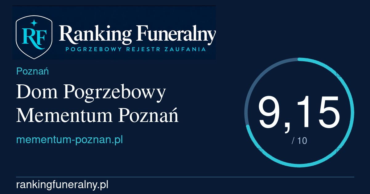 Dom Pogrzebowy Mementum Poznań - badge poziomy