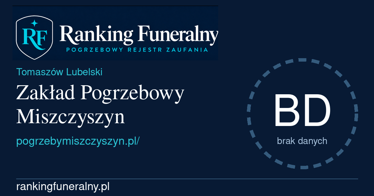 Zakład Pogrzebowy Miszczyszyn - badge poziomy