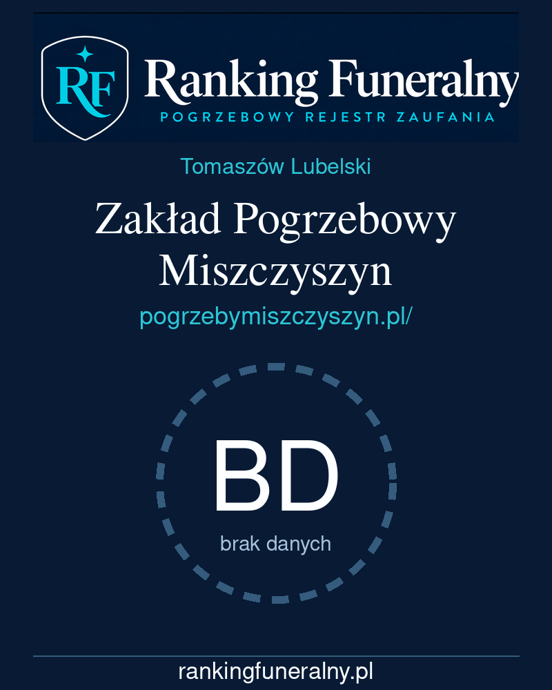 Zakład Pogrzebowy Miszczyszyn - badge pionowy