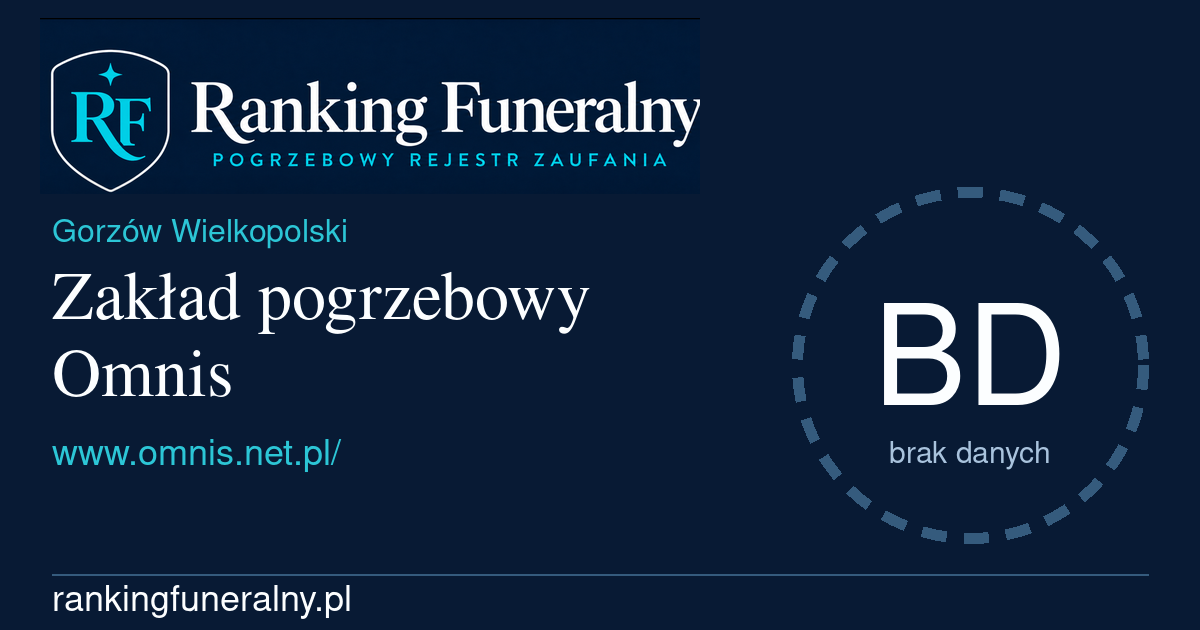 Zakład pogrzebowy Omnis - badge poziomy