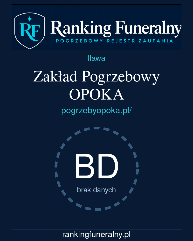 Zakład Pogrzebowy OPOKA - badge pionowy