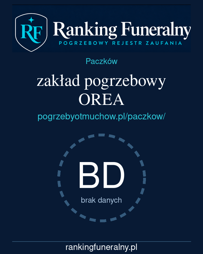 zakład pogrzebowy OREA - badge pionowy