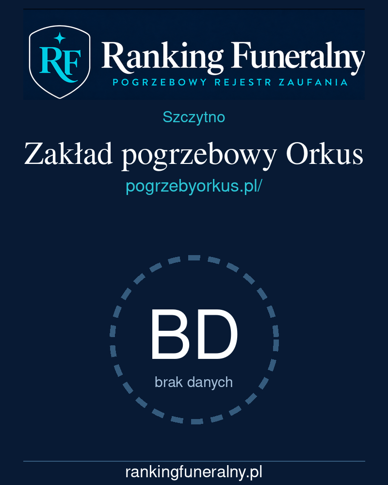 Zakład pogrzebowy Orkus - badge pionowy