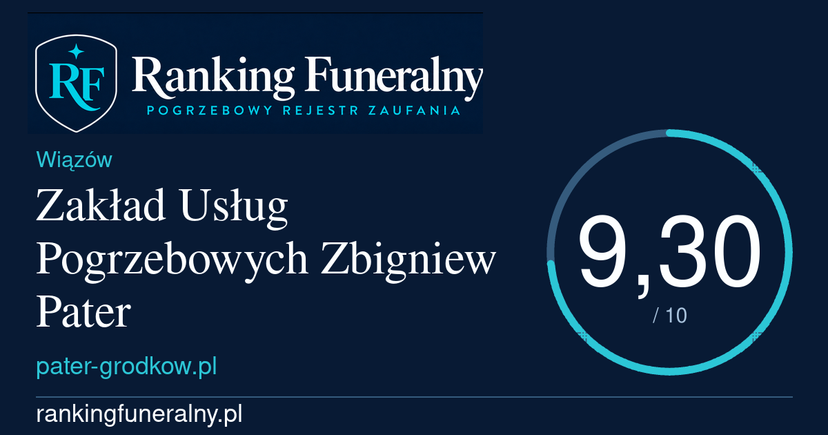 Zakład Usług Pogrzebowych Zbigniew Pater - badge poziomy