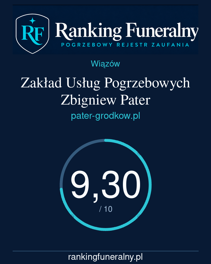Zakład Usług Pogrzebowych Zbigniew Pater - badge pionowy