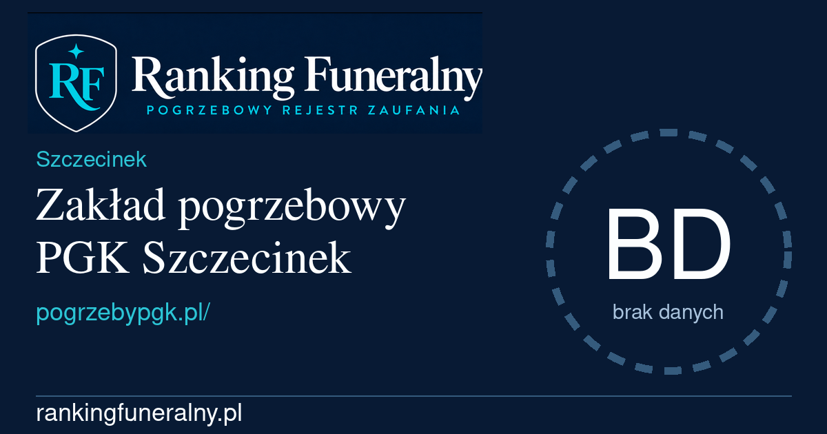 Zakład pogrzebowy PGK Szczecinek - badge poziomy