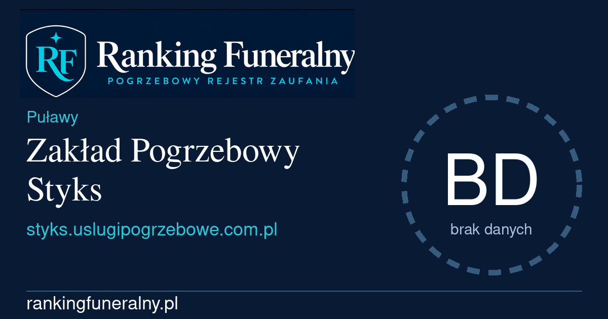 Zakład Pogrzebowy Styks - badge poziomy