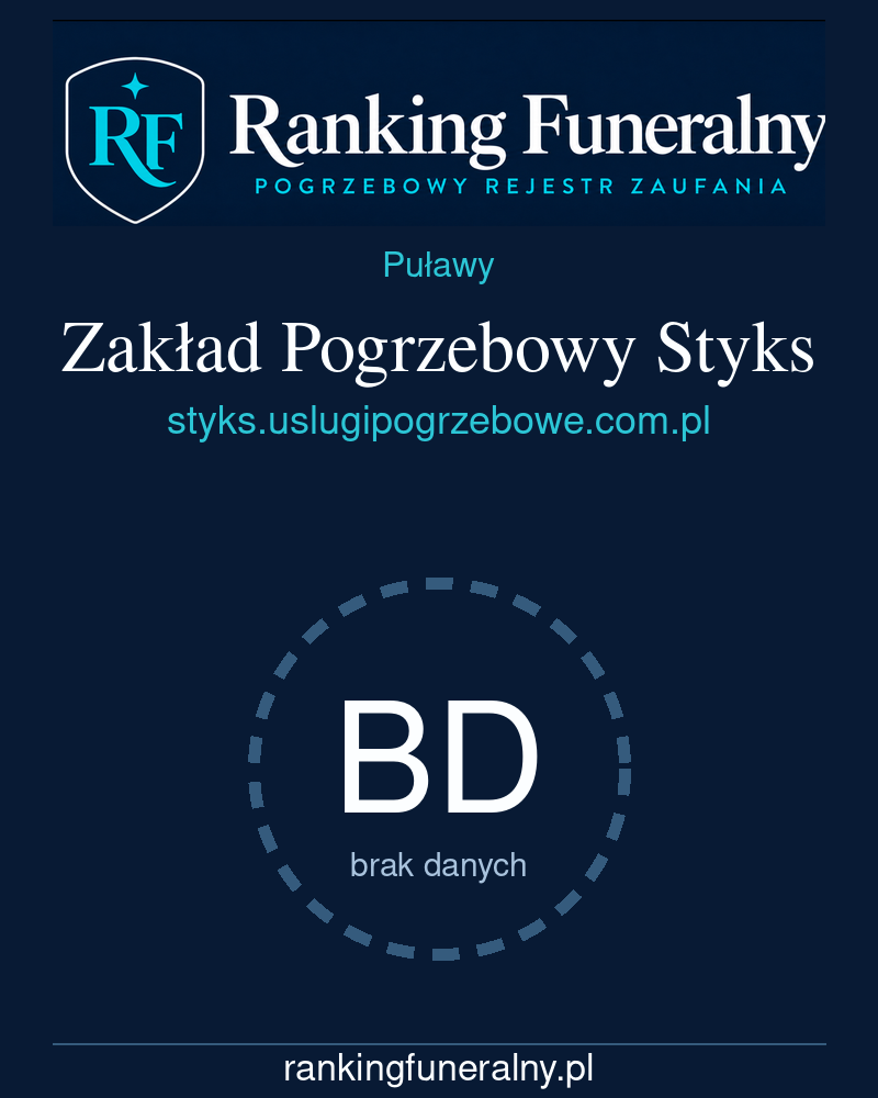 Zakład Pogrzebowy Styks - badge pionowy