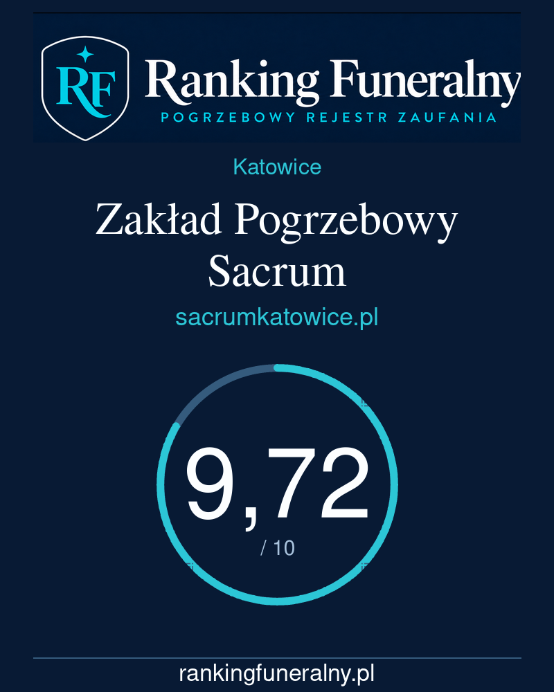 Zakład Pogrzebowy Sacrum - badge pionowy