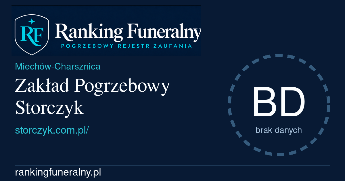 Zakład Pogrzebowy Storczyk - badge poziomy
