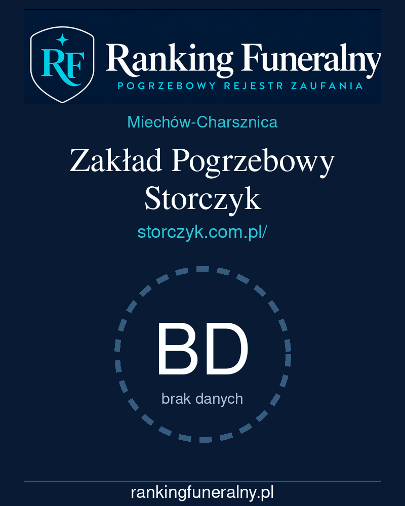 Zakład Pogrzebowy Storczyk - badge pionowy