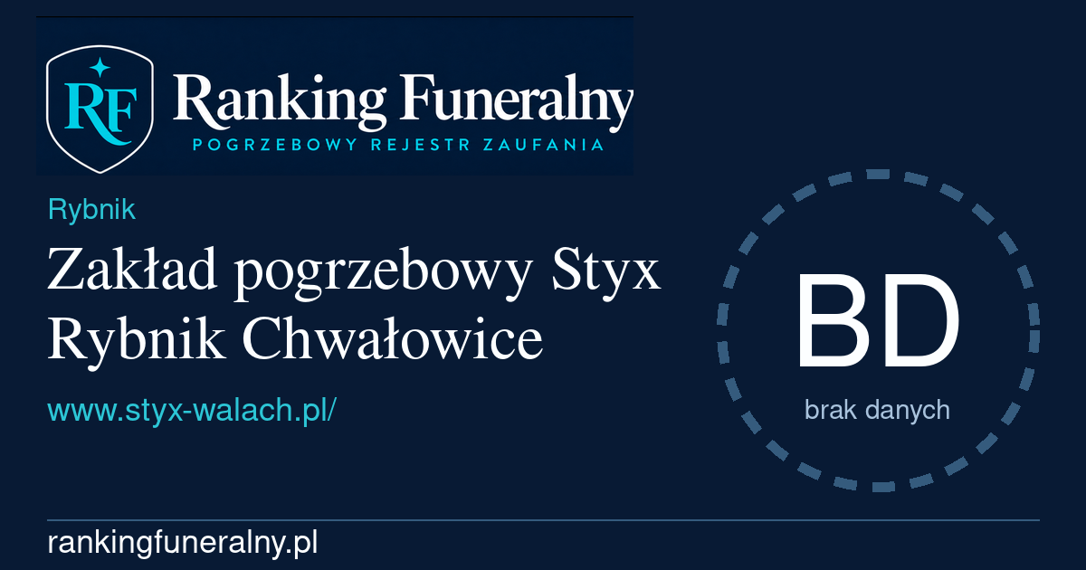 Zakład pogrzebowy Styx Rybnik Chwałowice - badge poziomy