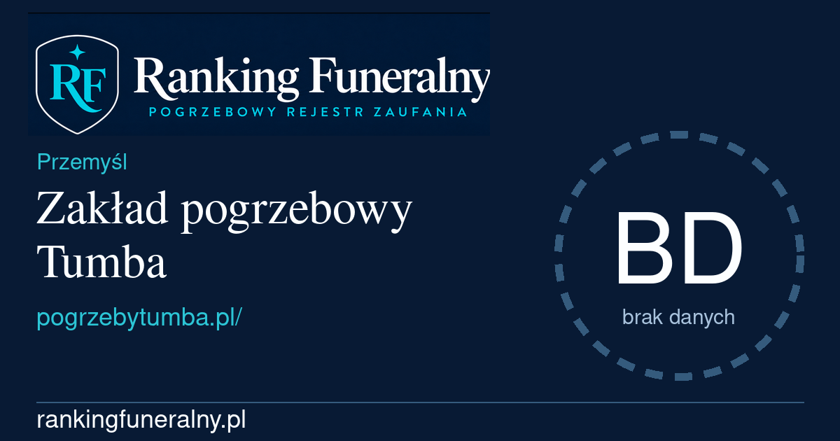 Zakład pogrzebowy Tumba - badge poziomy