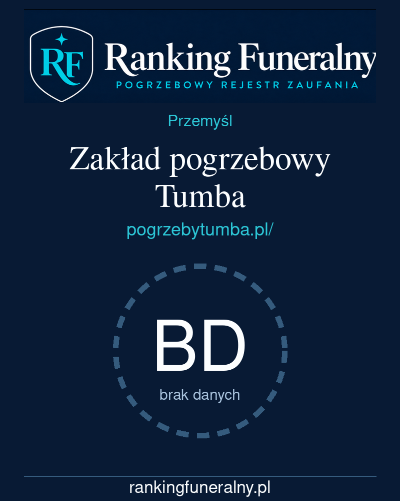 Zakład pogrzebowy Tumba - badge pionowy