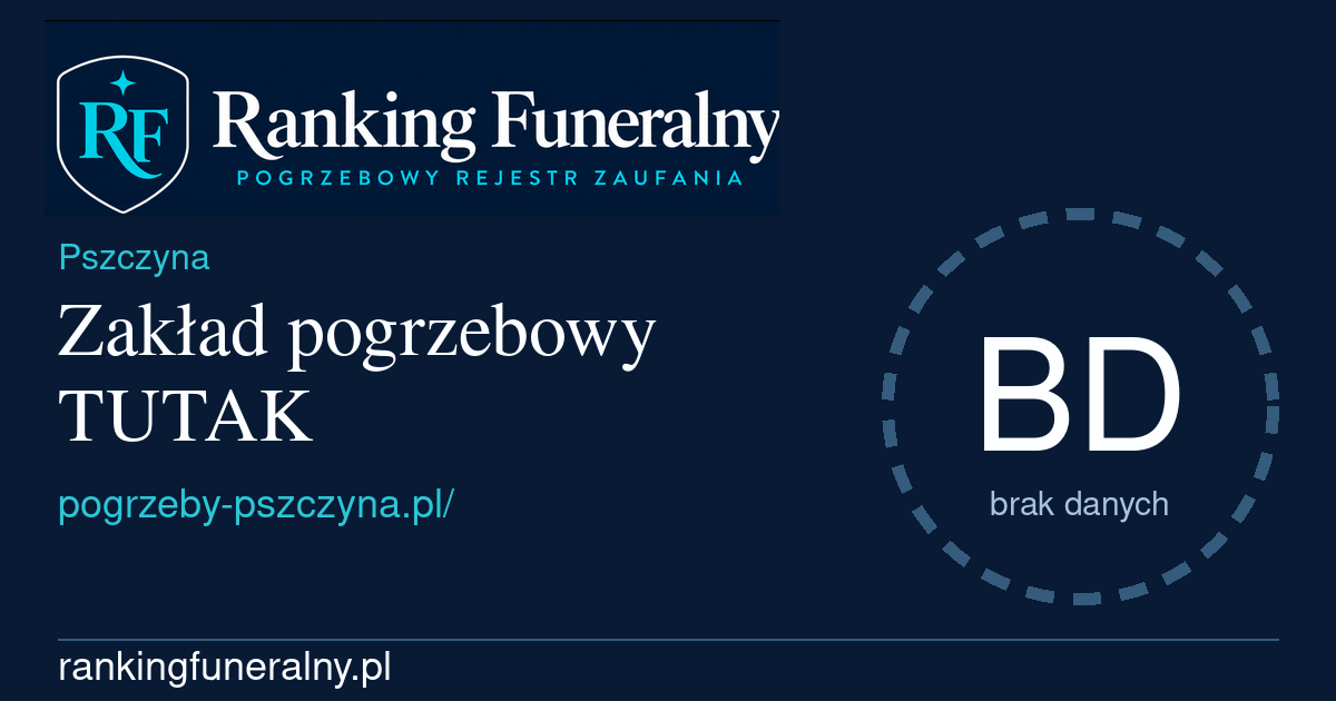 Zakład pogrzebowy TUTAK - badge poziomy