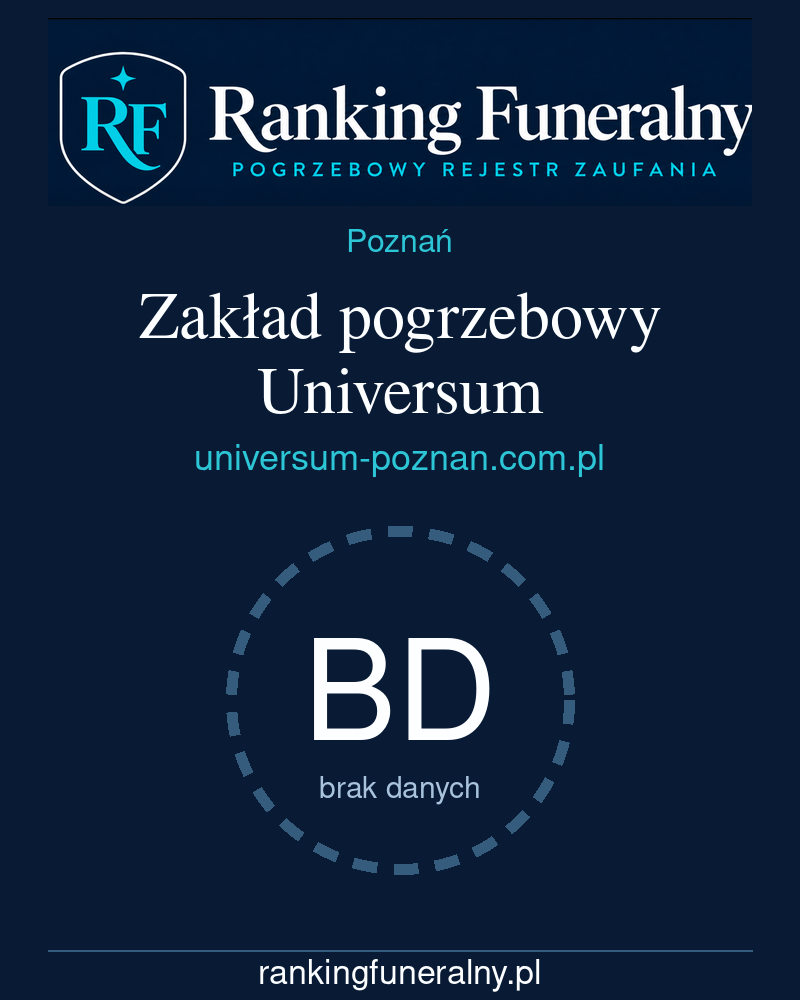 Zakład pogrzebowy Universum - badge pionowy
