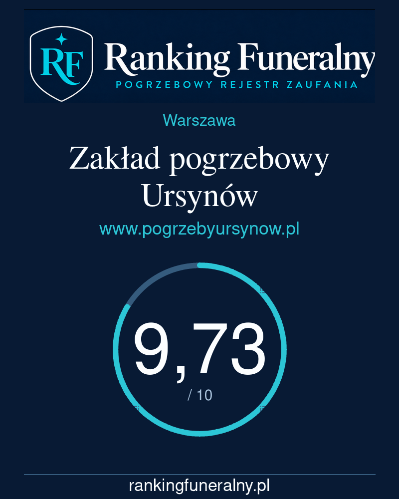 Zakład pogrzebowy Ursynów - badge pionowy
