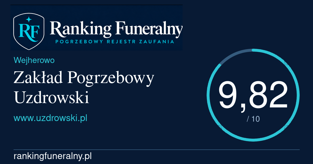 Zakład Pogrzebowy Uzdrowski - badge poziomy