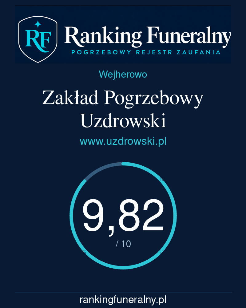 Zakład Pogrzebowy Uzdrowski - badge pionowy