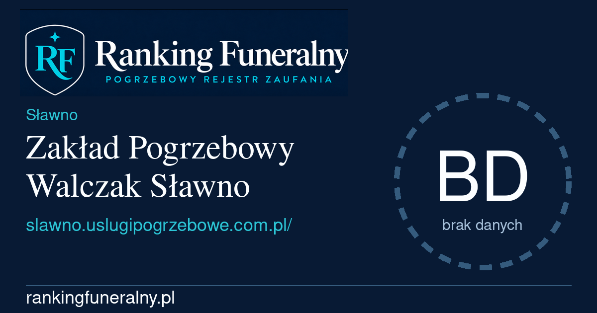 Zakład Pogrzebowy Walczak Sławno - badge poziomy