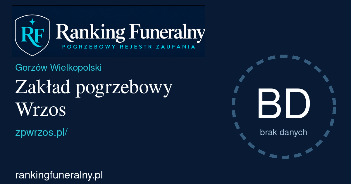 Zakład pogrzebowy Wrzos - badge poziomy