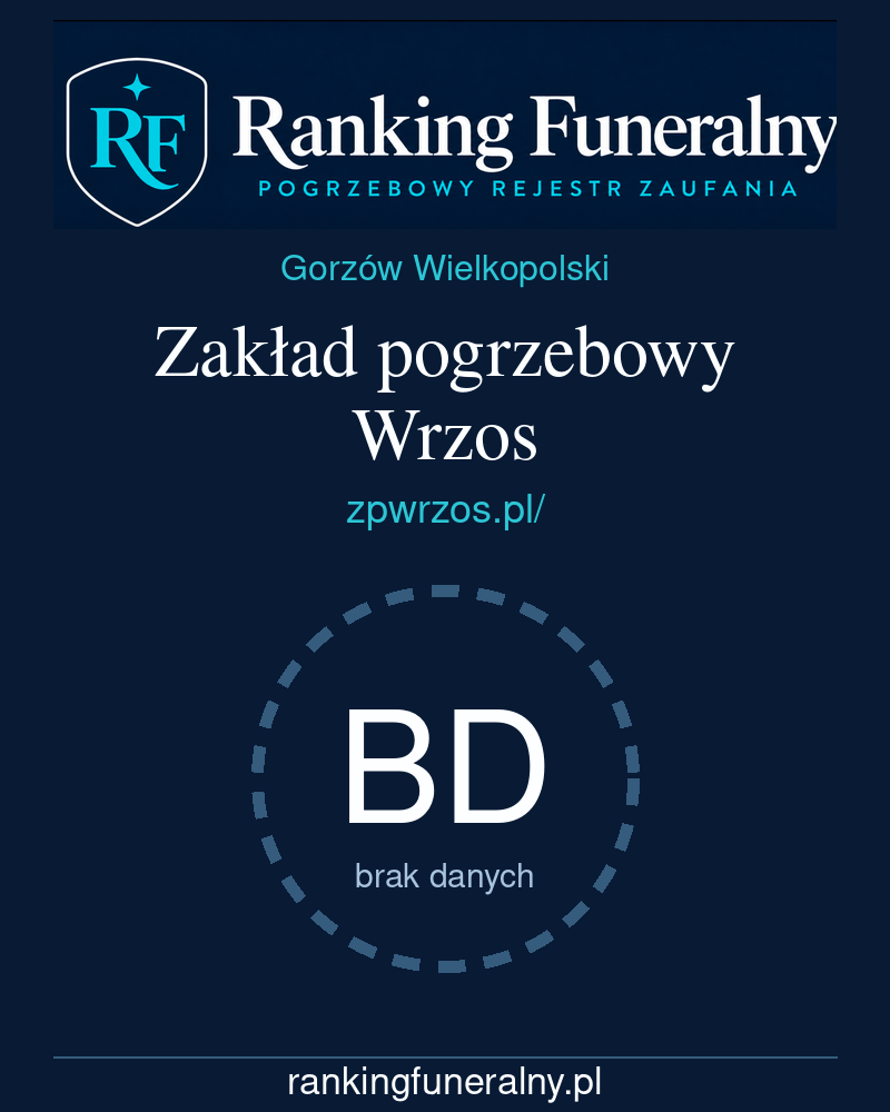 Zakład pogrzebowy Wrzos - badge pionowy