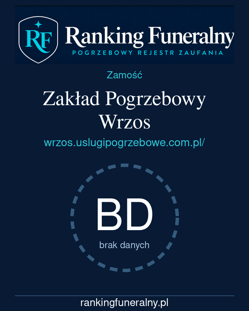 Zakład Pogrzebowy Wrzos - badge pionowy
