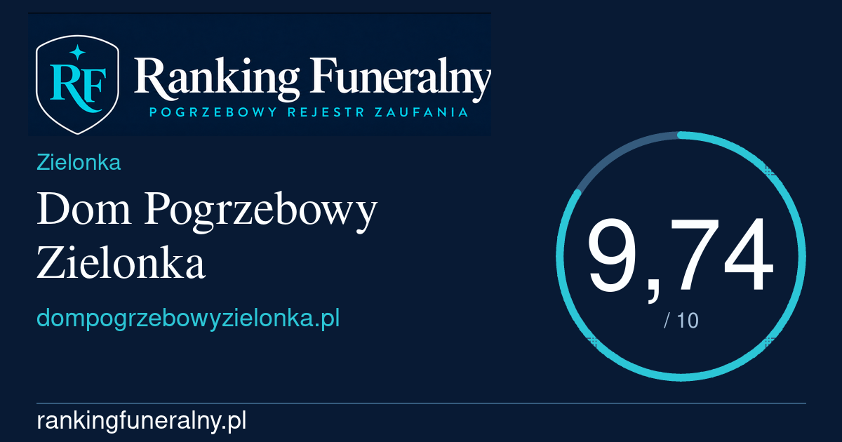 Dom Pogrzebowy Zielonka - badge poziomy