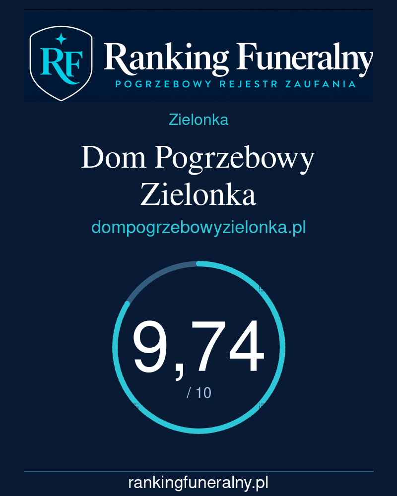 Dom Pogrzebowy Zielonka - badge pionowy