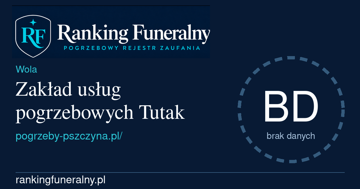 Zakład usług pogrzebowych Tutak - badge poziomy
