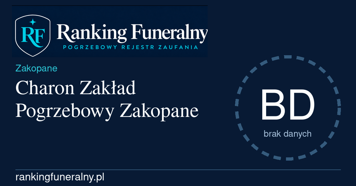 Charon Zakład Pogrzebowy Zakopane - badge poziomy