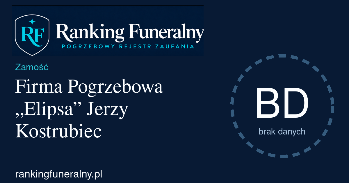 Firma Pogrzebowa „Elipsa” Jerzy Kostrubiec - badge poziomy