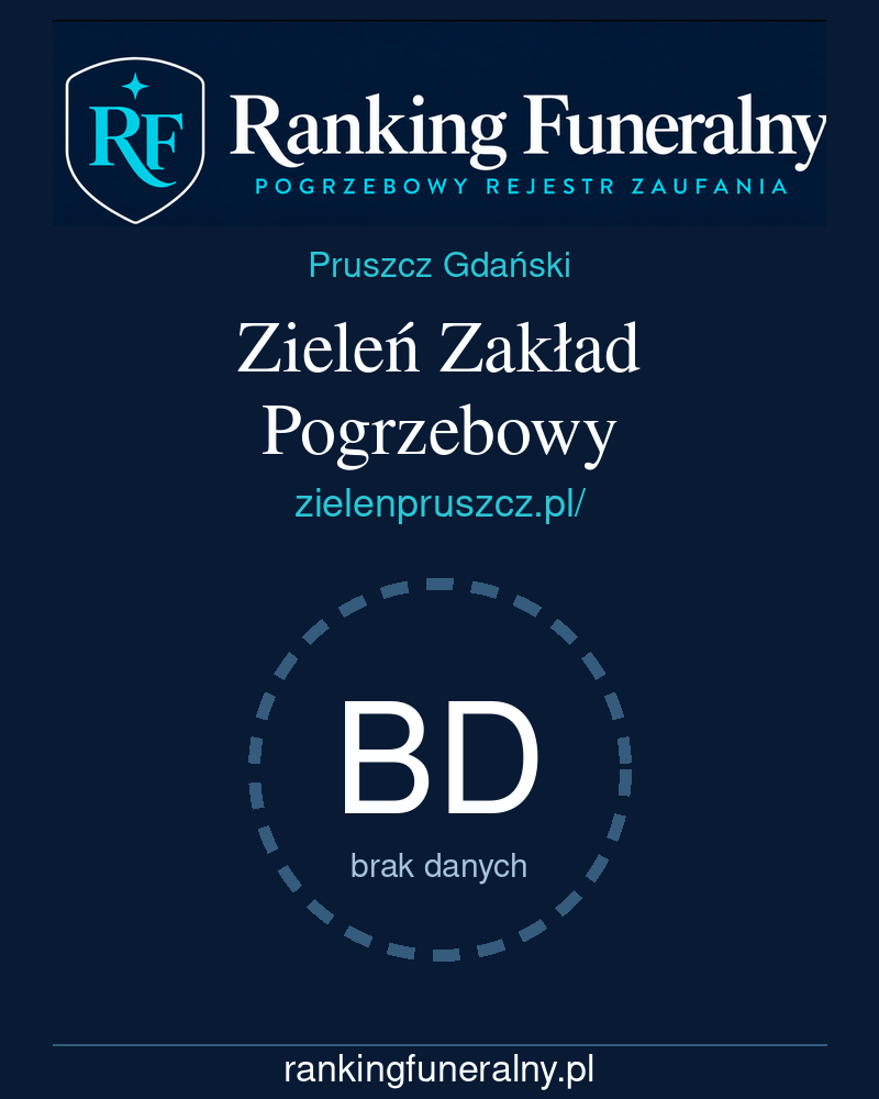 Zieleń Zakład Pogrzebowy - badge pionowy