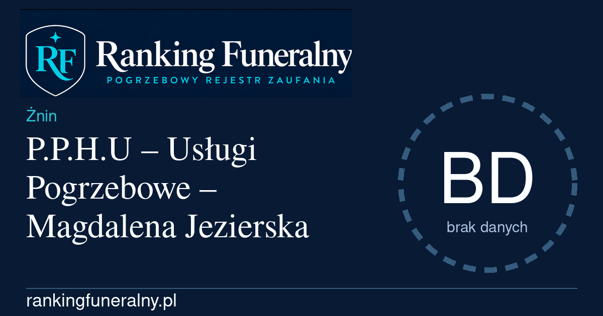 P.P.H.U – Usługi Pogrzebowe – Magdalena Jezierska - badge poziomy
