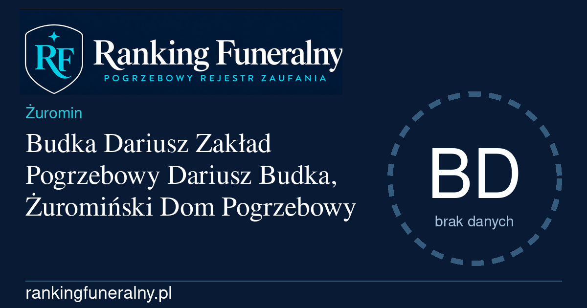 Budka Dariusz Zakład Pogrzebowy Dariusz Budka, Żuromiński Dom Pogrzebowy - badge poziomy